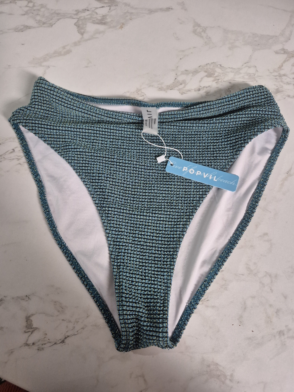 POPVIL Teal High-Waist Bikini Bottom